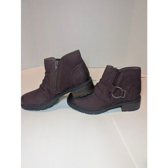 Clarks Collection Ankle Boot Bootie 6 Burgundy Leather Hearth Fay - Picture 5 of 7